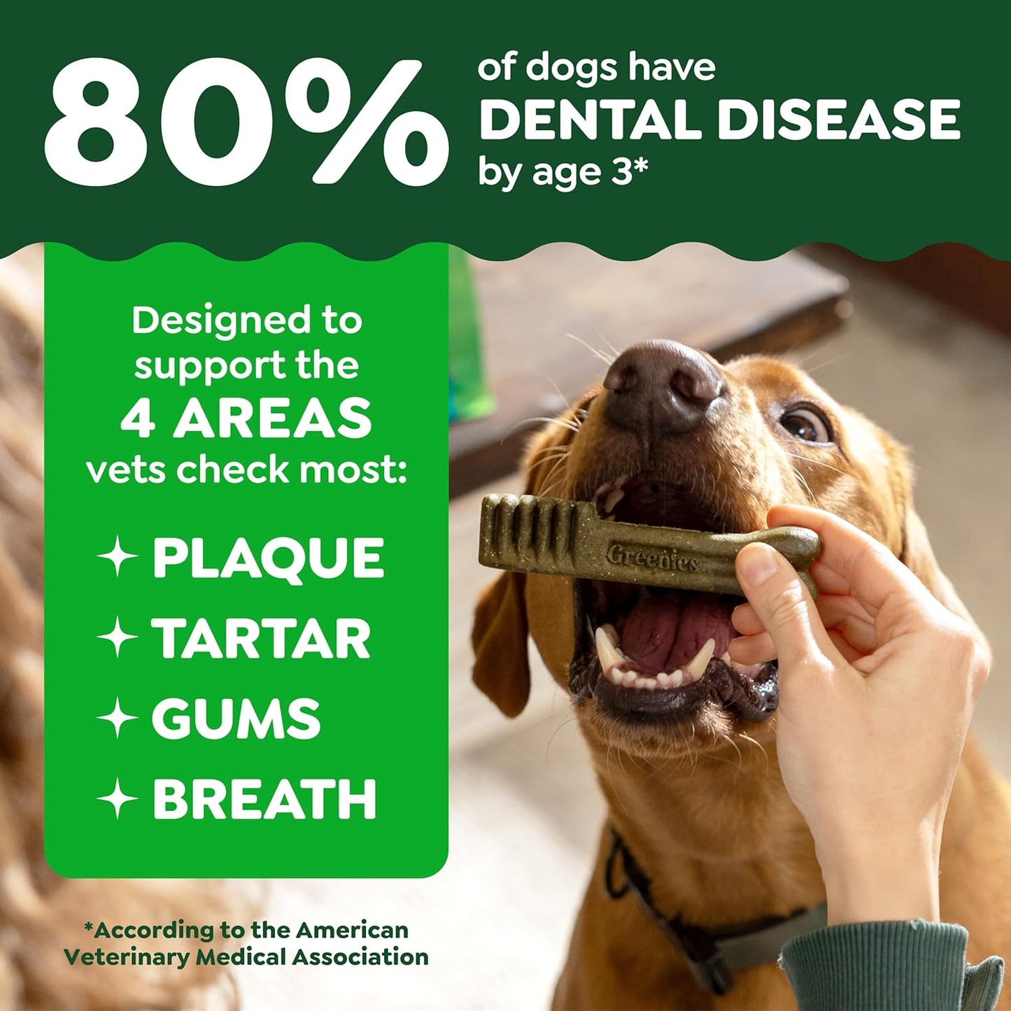 Original Large Dog Natural Dental Treats (50 -100 Lb. Dogs)